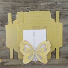 T192 Ivory Wedding Invitation Butterfly